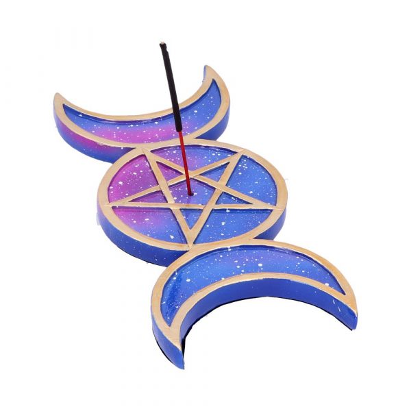 Triple Moon Incense Burner in purple
